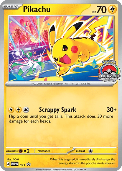 Pikachu mep-93 Promo from Mega Evolution Black Star Promos Set