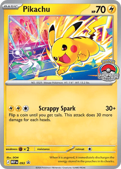 Pikachu mep-93 Promo from Mega Evolution Black Star Promos Set