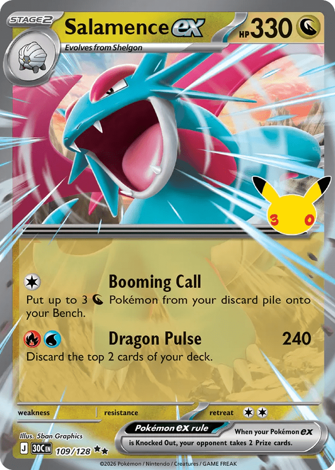 Salamence ex me55-109 Double Rare from 30th Celebration Set