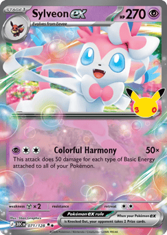 Sylveon ex me55-71 Double Rare from 30th Celebration Set