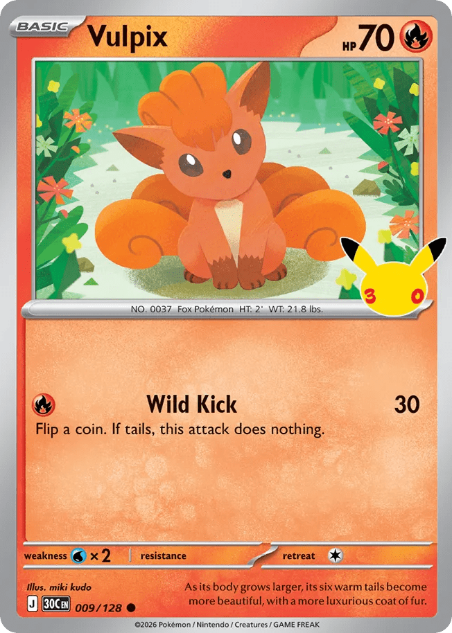 Vulpix me55-9 Common from 30th Celebration Set