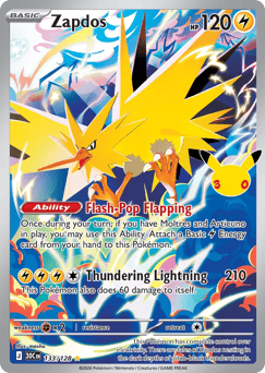 Zapdos me55-133 Illustration Rare from 30th Celebration Set