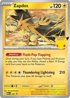 Zapdos mep-98 Promo from Mega Evolution Black Star Promos Set